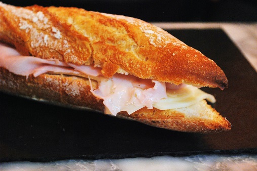 Panino bread on a plate